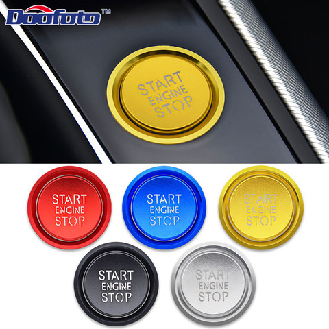 Doofoto Car Start Stop Button Ring Cover For Audi A4 A5 B9 A6 A7 A6L Q3 Q7 C7 BT 2022 Accessories Car Styling Protective Cover ► Photo 1/6