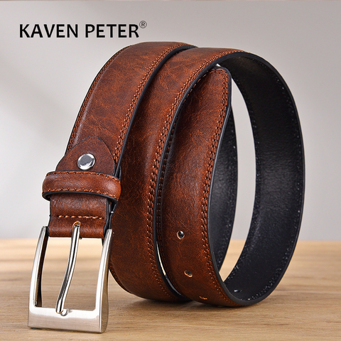 Casual Men's Brown Trouser Waist Belt Fashionable Vintage Strap For Men Jeans Waistband Free Shipping ► Photo 1/6