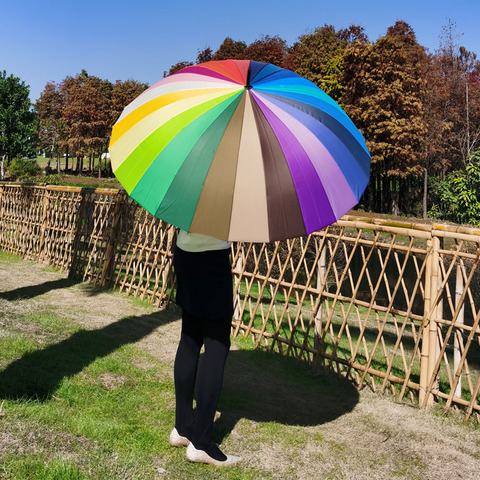 Rainbow Umbrella Rain Women 25