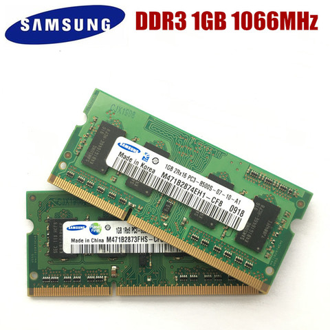 SAMSUNG 1GB PC3 8500S DDR3 1066Mhz  1gb Laptop Memory 1G pc3 8500S 1066 MHZ Notebook Module SODIMM RAM  ► Photo 1/1