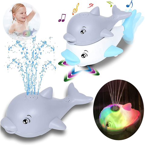 Baby Bath Toys Spray Water Shower Swim Pool Bathing Toys for Kids Electric Whale Bath Ball with Light Music LED Light Toys Gift ► Photo 1/1