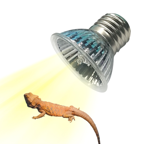 Full Spectrum UVAUVB Heating Lamp Reptile Tortoise  E27 Thermal Insulation Calcium Lizard Frog Solar Halogen Light ► Photo 1/6