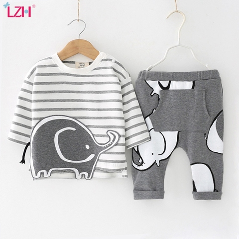 LZH Newborn Baby Girls Clothes 2022 Autumn Winter Baby Boys Clothes Set 2pcs Kids Outfits Infant Clothing For Baby Costume Suit ► Photo 1/6