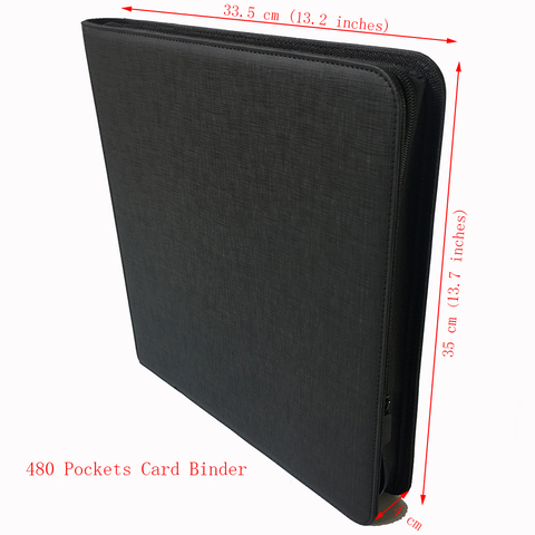 480 Pockets Side Loading Trading Card Binder - Zip Binder Album - 12 Pocket Trading Card Album Folder Card Collector ► Photo 1/6