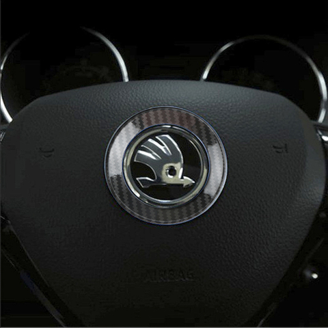 Car Styling Steering Wheel Circle Ring Logo Emblems Accessories Case For Skoda Octavia A 7 A7 A5 2 Rapid Decorative Covers ► Photo 1/6