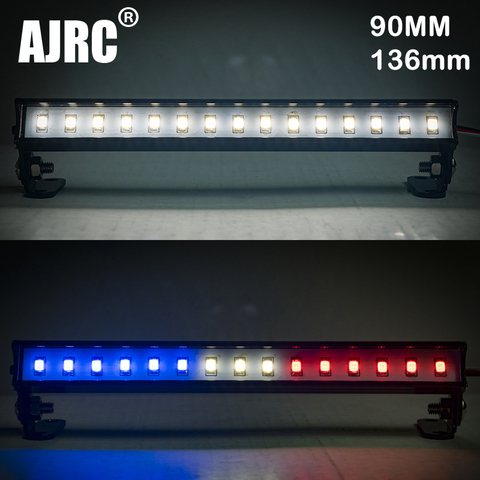 Suitable for 1/10 simulation climbing car TRX-4 SCX10 II AXIAL 91-136MM white red blue metal top row light CH3 control light ► Photo 1/5