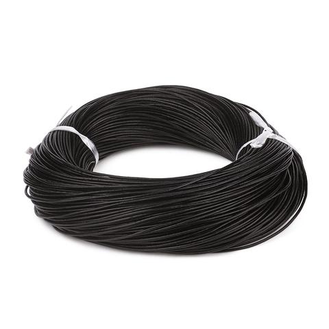 100m Cowhide Leather Cord 1/1.5/2mm Leather Jewelry Cords Ropes Strings Jewelry DIY Making Necklaces Bracelets Round Black ► Photo 1/6