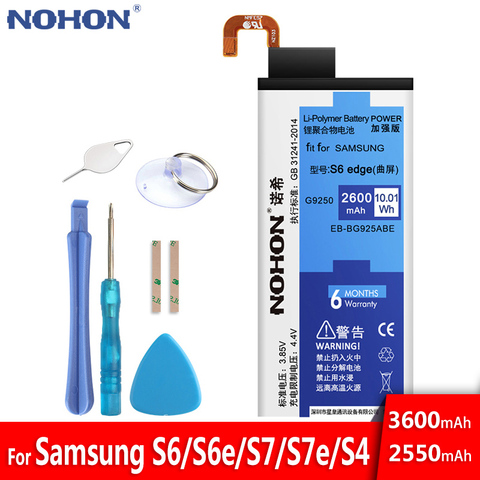 NOHON Battery For Samsung Galaxy S6 S6edge S7 S7 edge S4 I9500 I9505 G935 G935F G925F G920 G920F Original Replacement Bateria ► Photo 1/6