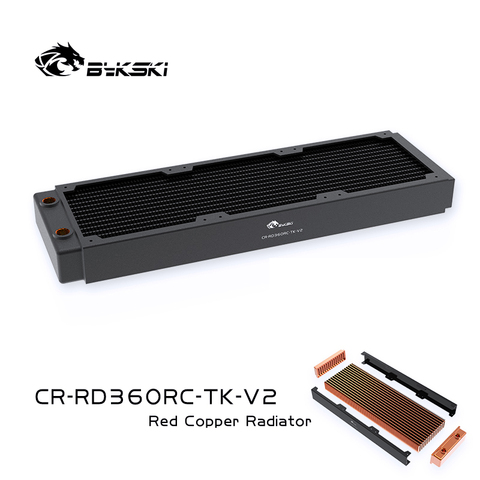 BYKSKI 360mm Copper Radiator for PC Cooling 40mm Thickness for 12cm Fan Water Cooler High performance cooler Radiator 120mm fan ► Photo 1/6