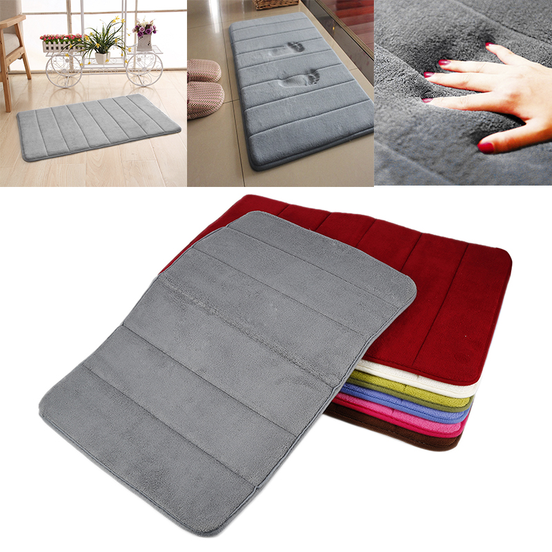 Buy Online Colorful Bath Mat Bathroom Memory Foam Mat Carpet Water Absorption Rug Floor Anti Slip Soft Rug Mats Home Kitchen Carpet 40 60cm Alitools