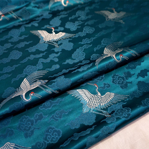Crane style jacquard brocade damask fabric for coat curtain table cloth sofa cushion upholstery patchwork  DIY cloth ► Photo 1/5