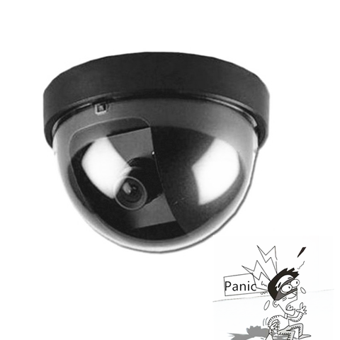 1PC Plastic Smart Indoor Outdoor Dummy Surveillance Camera Home Dome Fake Security Camera With Flashing Red LED Lights ► Photo 1/6