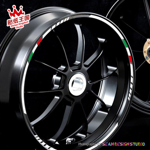 4 Strips For Aprilia MV Agusta Benelli Italy Wheel Sticker Reflective Rim Bike Motorcycle Suitable for 17.18-inch tires ► Photo 1/3