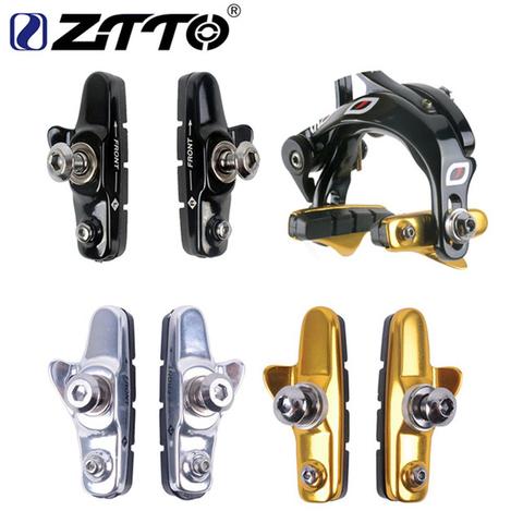 ZTTO Pair Bicycle Brake Pads C-Brake Shoes On For Fixed Gear MTB Road Bike Brake CNC Aluminum Alloy Rubber Block Wear-resistant ► Photo 1/6