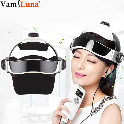 3D Electric Head Massager Intelligent Air Pressure Vibration Finger Press Relaxation With Music Soothing Relax Helmet ► Photo 1/3