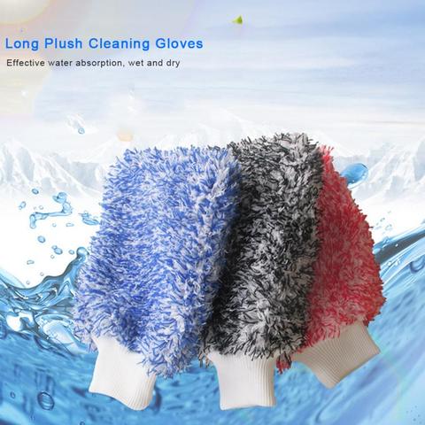 MultiFunction Car Washing Gloves Soft  Microfiber/Artificial Wool High Density Cleaning  Madness Wash Mitt Cloth Car accessories ► Photo 1/6