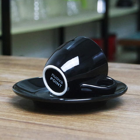 Nuova Point Professional Competition Level Esp Espresso SHOT Glass 9mm Thick Cafe Caffe Espresso Solo Mug Coffee Cup Saucer Sets ► Photo 1/6