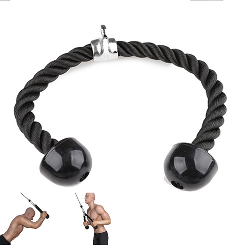 Tricep Rope Abdominal Crunches Cable Pull Down Laterals Biceps Muscle Training Fitness Body Building Gym Pull Rope ► Photo 1/5