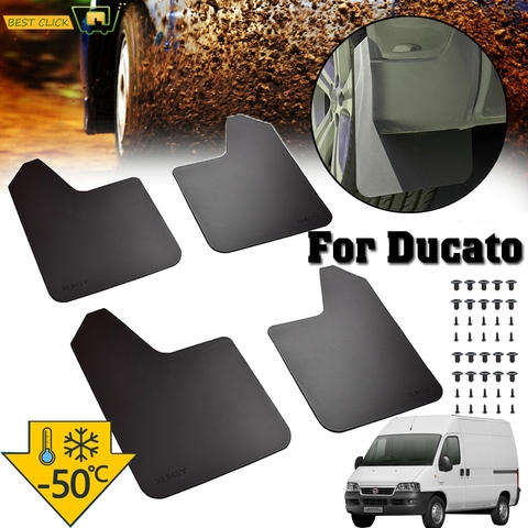 4Pcs Wide Racing/Rally Mud Flaps For Fiat Ducato Peugeot Boxer Ram ProMaster Mudflaps Splash Guards Fender Flares 15
