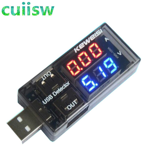 Red+Blue Dual USB Current Voltage Charging Detector Tester Battery Voltmeter Ammeter Charger Doctor ► Photo 1/6