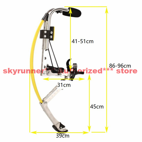 1111[skyrunner jump stilts] Adult Kangaroo Shoes Men Jump Stilts Fitness Exercise Bouncing Shoes ALL YELLOW Color ► Photo 1/6