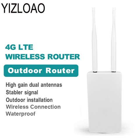 YIZLOAO Waterproof Outdoor 4G CPE Router 150Mbps CAT4 LTE Routers 3G/4G SIM Card WiFi Router for IP Camera/Outside WiFi Coverage ► Photo 1/6