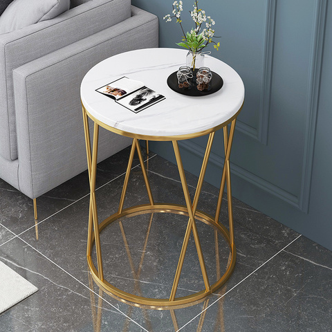 Nordic Light Luxury Coffee, Small Round Metal Table