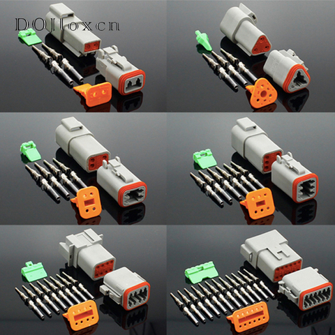 1set Deutsch DT connector DT06-2S/DT04-2P 2P 3P 4P 6P 8P 12P waterproof electrical connector for car motor with pins 22-16AWG ► Photo 1/6