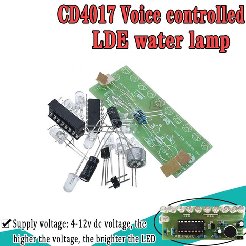 Voice activated LED Water Light Kit CD4017 Lantern Control Fun Electronic Production Teaching Training Diy Electronic Kit Module ► Photo 1/6