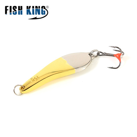 FISH KING Metal Winter Jig Fishing Lure Balancers For Bass 10/15/20g Hard Artificial Bait Spoon Ice Fishing accessories Wobblers ► Photo 1/6