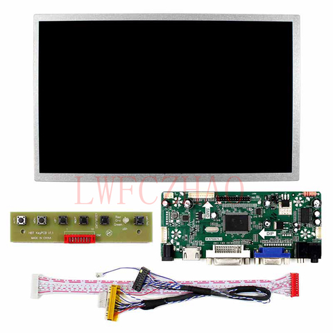 10.1 inch HSD100IFW1 1024x600 LCD Display screen + HDMI VGA Audio DVI Control Driver Board Monitor LVDS 30PINS Panel ► Photo 1/6