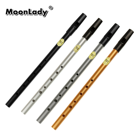 Metal Flute 6 Holes D Key Flute Irish Whistle Musical Instrument Penny Whistle Aluminum Alloy Whistle Flute with all Accessories ► Photo 1/6