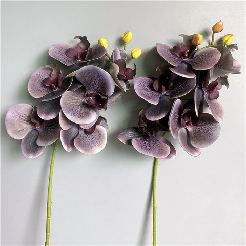 6 Heads Real touch orchid Latex artificial flowers for home room decor living room decoration flores artificiales ► Photo 1/3