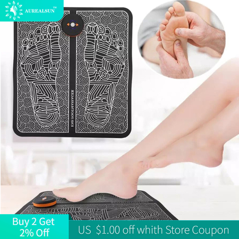 Electricos foot massager electric tens electrodes terapia masajeador pie Mat  Circulation Feet Reflexology Deep Kneading relax ► Photo 1/6