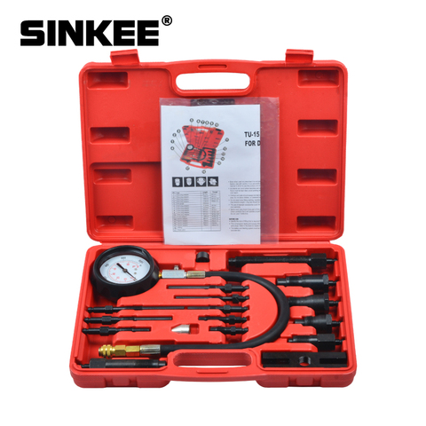 17pc Diesel Engine Compression Cylinder Pressure Tester Gauge Kit Set SK1028 ► Photo 1/5