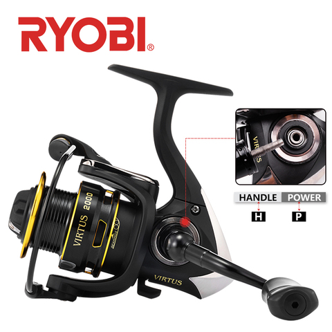 RYOBI VIRTUS spinning fishing reels 2000/3000/4000/6000/8000 4+1BB 5.0:1/5.1:1Gear Ratio Max Drag2.5-7.5KG Japan reel carretilha ► Photo 1/6