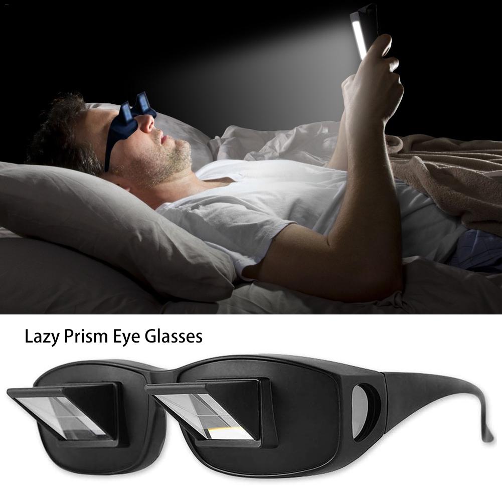 1Pair Lazy Glasses Lying Down Bed Horizontal Spectacles Horizontal Glasses for Watching TV and
