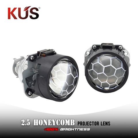 2.5 Inch HD Honeycomb Mini Bi Xenon Projector Lens Fit H4 H7 Car Headlight Headlamp Car Motorcycle assembly kit ► Photo 1/6