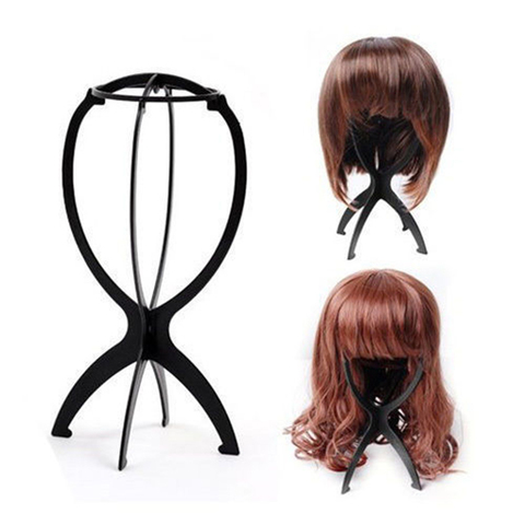 Black Folding Stable Wig Display Stand Mannequin Dummy Head Hat Cap Hair Holder ► Photo 1/6