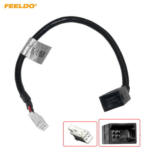 FEELDO Car Audio Radio 4Pin Conector Changer Port USB Adapter for Suzuki Vitera Alivio USB Cable Transfer #HQ6705 ► Photo 1/6