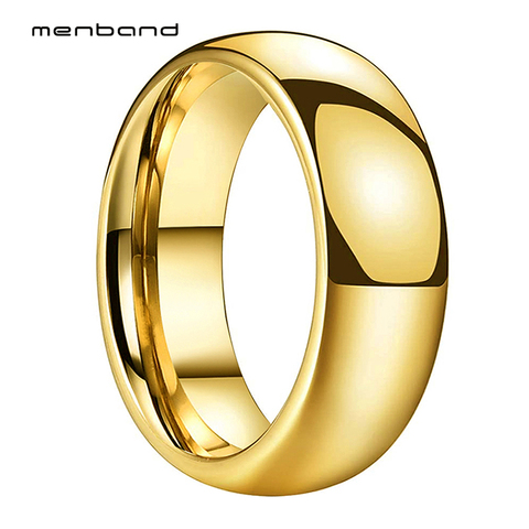Gold Wedding Wedding Men Women Tungsten Couple Rings Dome Band High Polish 6MM 8MM Ring Box Available ► Photo 1/5