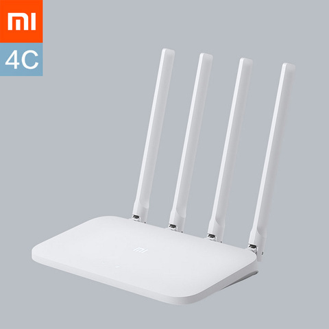 Original Xiaomi Mi WIFI Router 4C Roteador APP Control 64 RAM 802.11 b/g/n 2.4G 300Mbps 4 Antennas  Routers Repeater ► Photo 1/6
