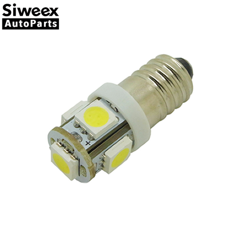 E10 5-SMD 5050 LED White/Warm/Blue/Green/Pink/Iceblue Lights MES Miniature Screw Bulb for LIONEL DC 12V ► Photo 1/5