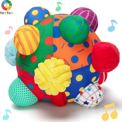 teytoy Developmental Bumpy Ball, USB Charged Bouncing Crawl Ball Toy Baby Sensory Toys Music Shake Dancing Balls Multicolor Ball ► Photo 1/6