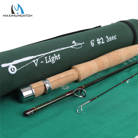 Maximumcatch V-Light 6ft/6.6ft/7ft/7.6ft 1/2/3wt Fly Rod Graphite IM10 Carbon Fiber So Light Weight Fly Fishing Rod ► Photo 1/6