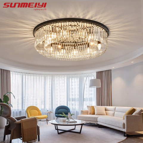 Modern Crystal Ceiling Lights Industrial Retro Home Lamp For Living room Kids Bedroom Dining Table LED Ceiling Light Rectangle ► Photo 1/6