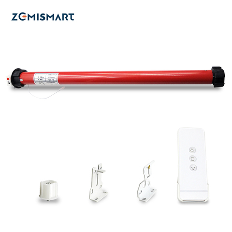 Rechargable Roller Blind Motor With Adapter For 38mm Motorized Electric Roller Blind Shade RF Remote Control Work with Broadlink ► Photo 1/5