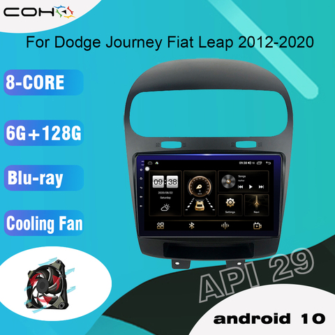 Android 10.0 Octa Core 6+128G Gps Navigation Car Multimedia Player Radio Cooling fan For Dodge Journey Fiat Leap 2012-2022 ► Photo 1/6