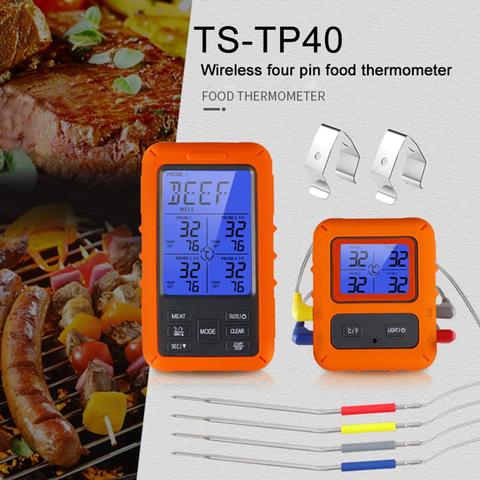 TS-TP40 Wireless Electronic Digital Display Backlight Food Cooking BBQ Oven Meat Grill Thermometer Timer Alarm ► Photo 1/6