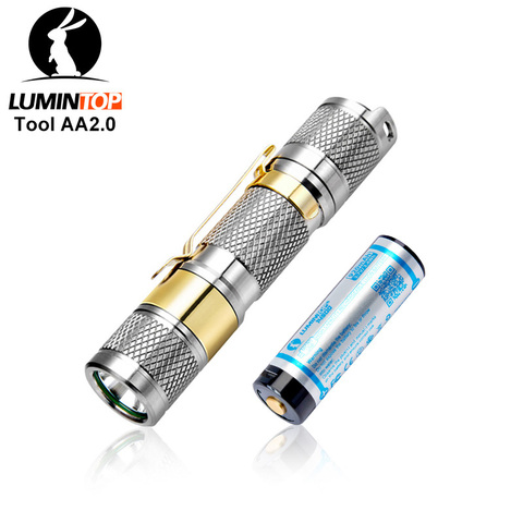 Lumintop Tool AA 2.0 Titanium flashlight 14500/AA 650 Lumens 127 meters EDC mini pocket flashlight with tail switch ► Photo 1/6